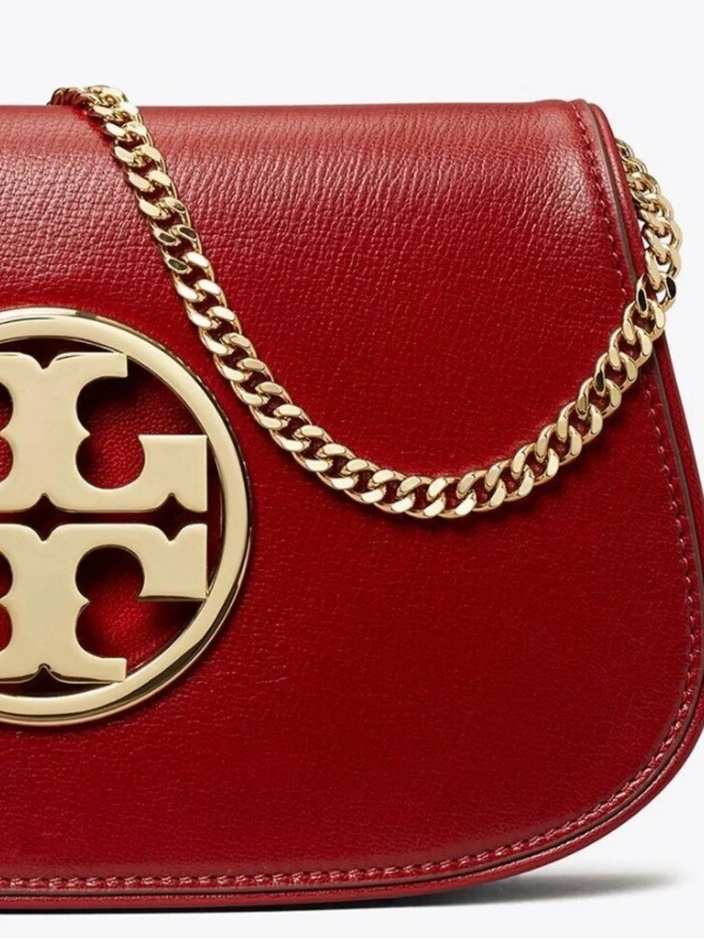 Tory Burch Reva Clutch in Brick Red Color